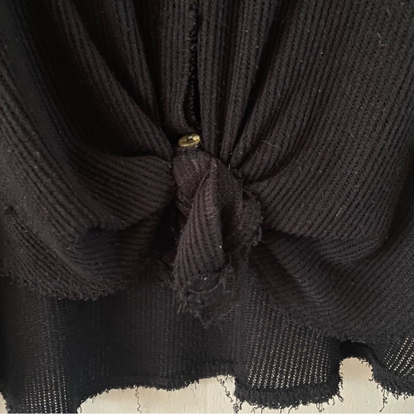 Slouchy Black Button Up - Picture 2 of 6